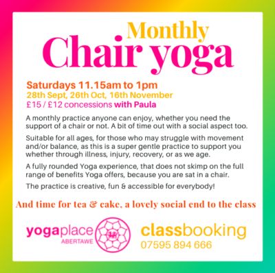 Chair Yoga Yoga Place Abertawe